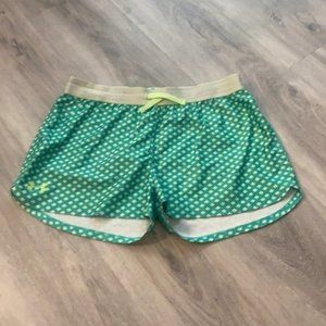 Under Armour green athletic shorts